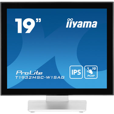 Iiyama prolite t1932msc-w1sag 19 touchscreen monitor (wit, hdmi, displayport, vga, usb-b)