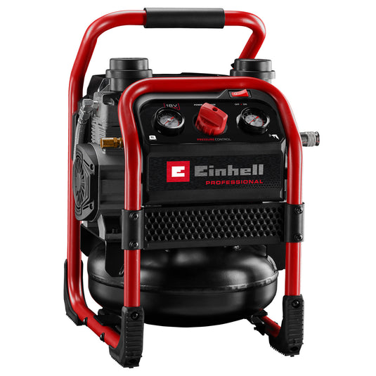 Einhell silenzzo 18 160 professionele draadloze luchtcompressor (zwart rood, accu en oplader niet inbegrepen)
