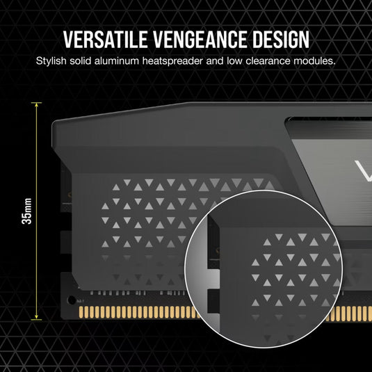 Corsair vengeance 32 gb ddr5-6000 (2x 16 gb) werkgeheugen (zwart, cmk32gx5m2d6000z38, xmp, expo)