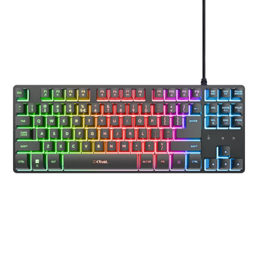 Trust gxt 833 thado toetsenbord met tkl-verlichting (zwart, us lay-out (qwerty), 80% (tkl), rgb)