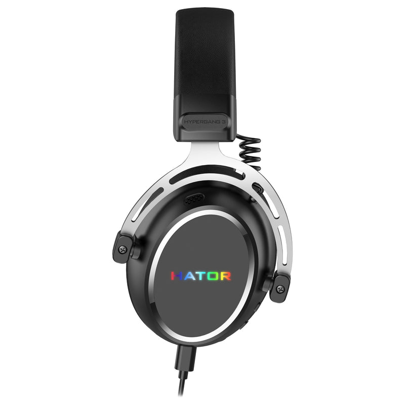 Load image into Gallery viewer, Hator hypergang 3 usb over-ear gaming headset (zwart, rgb, 7.1 virtual surround, usb bluetooth)
