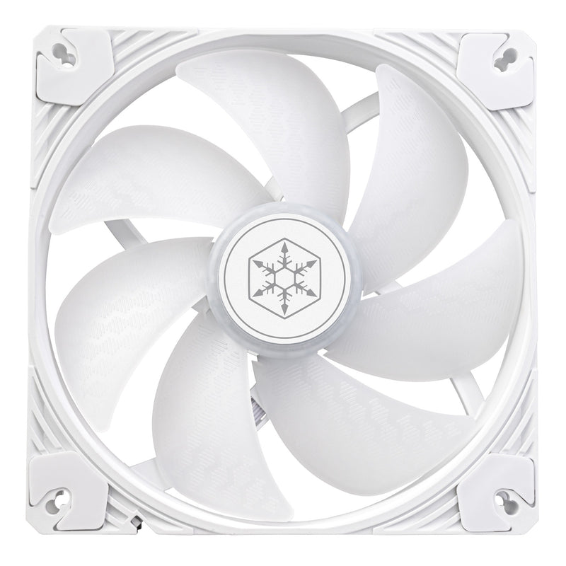 Load image into Gallery viewer, Silverstone shark force 140 argb case fan (wit, 140 x 140 x 25 mm, pwm, 4-1 pin argb (5v led))
