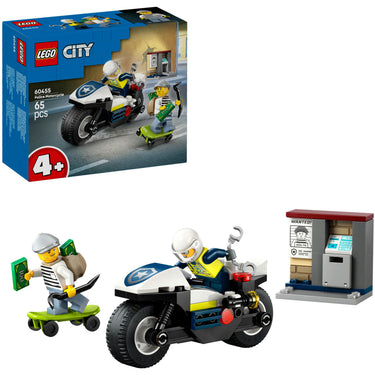 Lego ® city achtervolging op politiemotor - 60455