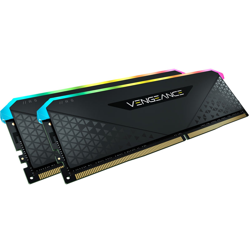 Load image into Gallery viewer, Corsair 32 gb ddr4-3200 kit werkgeheugen (zwart, cmg32gx4m2e3200c16, vengeance rgb rs, xmp 2.0)
