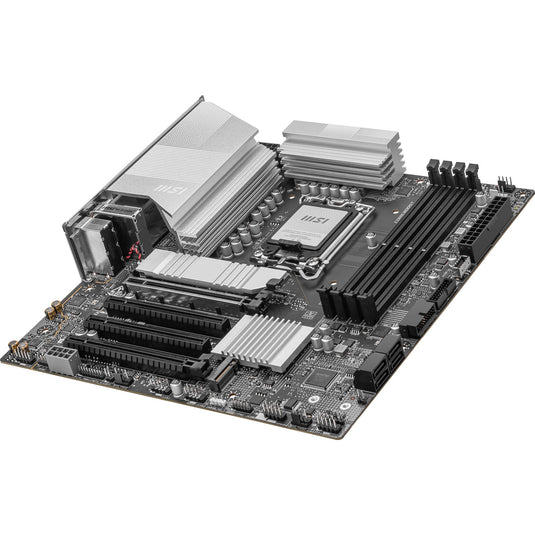 Msi pro b860m-a wifi socket 1851 moederbord (zilver, raid, 5gb-lan, wi-fi 7, bt, sound, µatx)