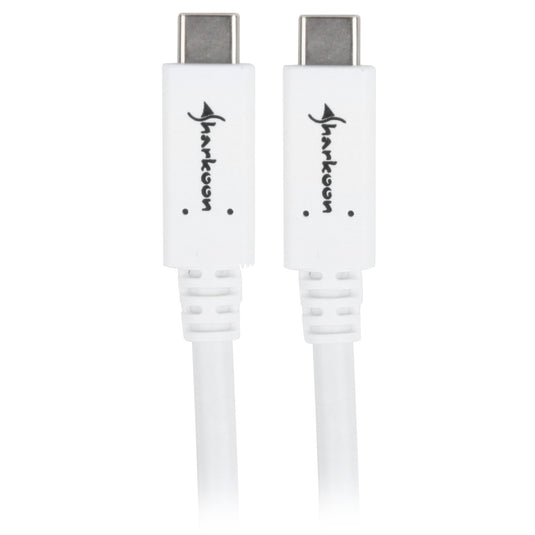 Sharkoon usb-c 3.2 > usb-c kabel (wit, 1 meter)