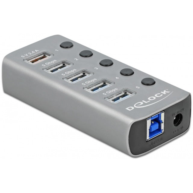Load image into Gallery viewer, Delock 4-port usb 3.2 gen 1 usb-hub (grijs)
