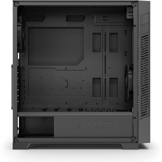 Sharkoon s25-v2 midi tower behuizing (zwart | 2x usb-a | 1x usb-c)