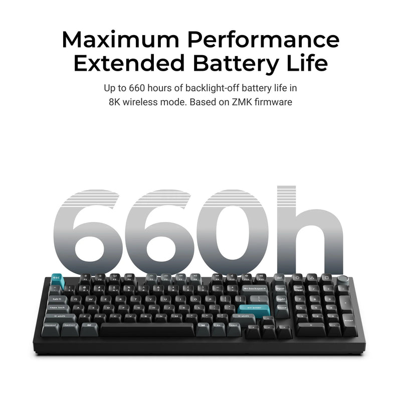 Load image into Gallery viewer, Keychron q5 ultra-m3 8k wireless custom mechanical keyboard (zwart, us lay-out (qwerty), silk pom red, 96%, rgb, hot swap, 8k, 2.4 ghz | bluetooth 5.2 | usb-c)

