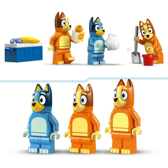 Lego bluey - bluey's autorit naar het strand constructiespeelgoed (11202)