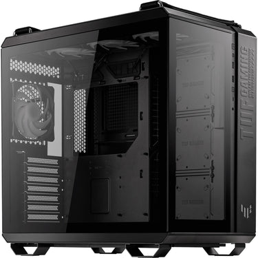 Asus tuf gaming gt502 plus midi tower behuizing (zwart | 2x usb-a | 1x usb-c | tempered glass)