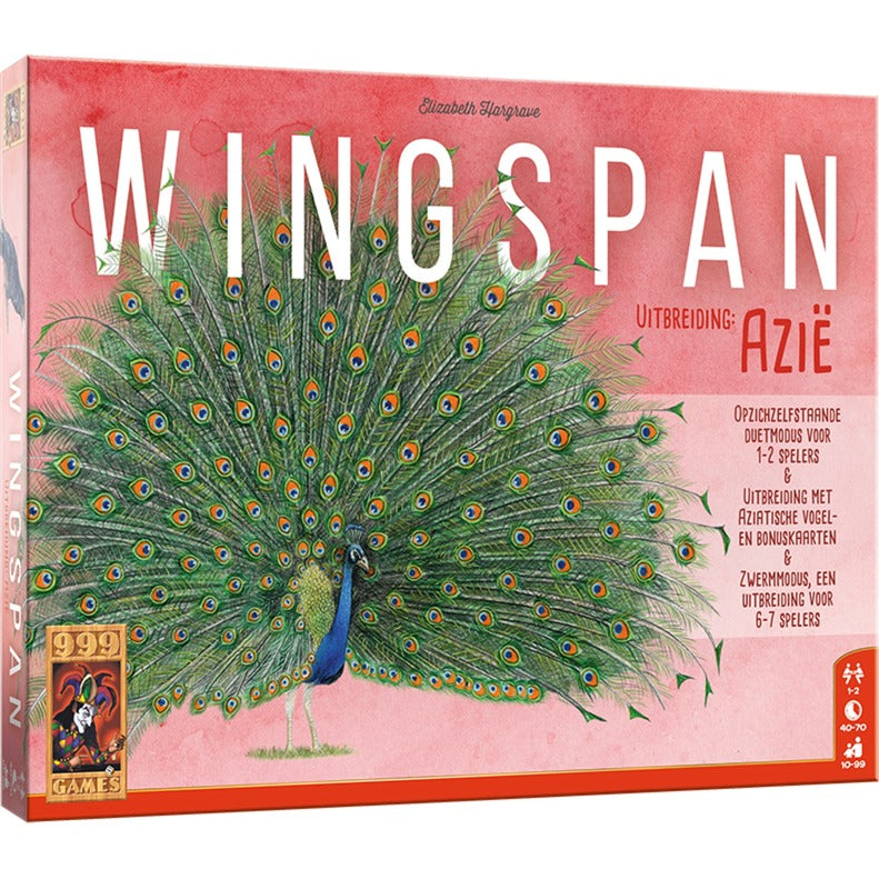 Load image into Gallery viewer, 999games 999 games wingspan: azie bordspel (nederlands, uitbreiding, 1 - 7 spelers, 40 minuten, vanaf 10 jaar)
