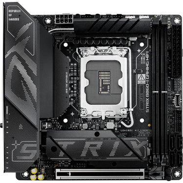 Asus rog strix b860-i gaming wifi socket 1851 moederbord (raid, 2.5 gb-lan, wi-fi 7, bt, sound, mini-itx)