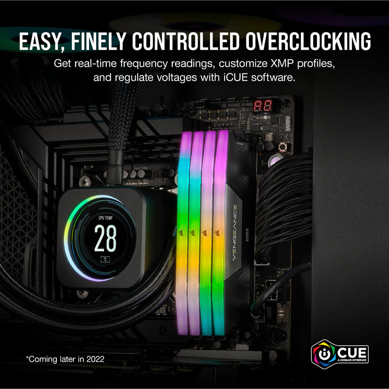 Load image into Gallery viewer, Corsair vengeance rgb 32 gb ddr5-6000 (2x 16 gb) werkgeheugen (zwart, cmh32gx5m2d6000z38, xmp, expo)
