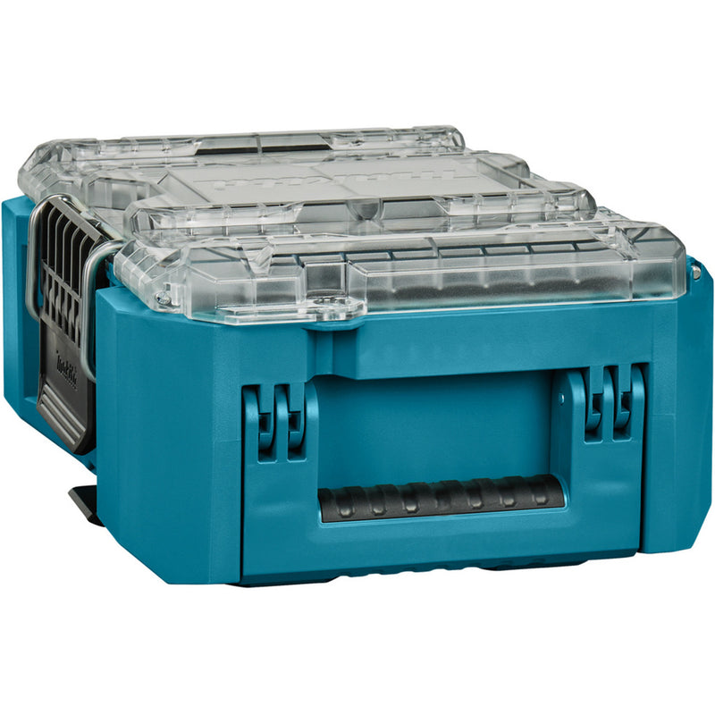 Load image into Gallery viewer, Makita maktrak organizer compact p-91067 gereedschapsbox (blauw zwart)
