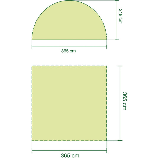 Coleman event shelter l paviljoen (lichtgrijs grijs, 3.65 x 3.65 m)