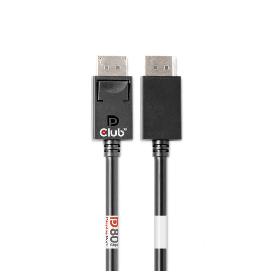 Club 3d gecertificeerde displayport 2.1 kabel (zwart, 1,6 meter, 10k)