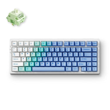 Mchose g75 pro arctic snow matcha latte v2 tri-mode gasket structure gaming mechanical rgb gaming toetsenbord (wit, us lay-out (qwerty), huano matcha latte v2, 75%, rgb, hot swap, double-shot pbt, draadloos | bluetooth | usb-c)