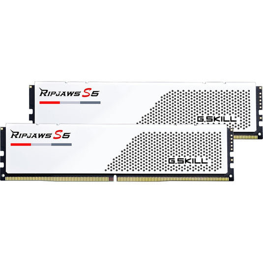 G.skill 32 gb ddr5-5600 kit werkgeheugen (wit, f5-5600j4040c16gx2-rs5w, ripjaws s5, xmp)