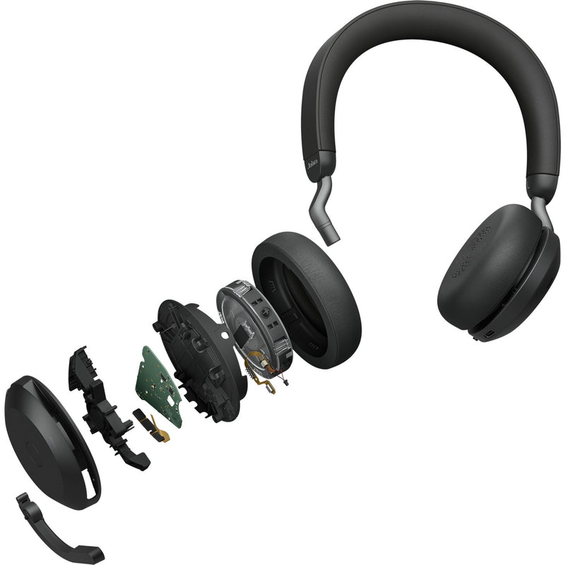 Load image into Gallery viewer, Jabra evolve2 75 on-ear headset (zwart, link380c, microsoft teams)
