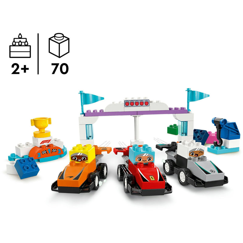 Load image into Gallery viewer, Lego duplo town 10445 f1 team racewagens en coureurs
