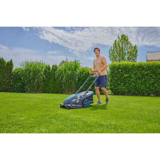 Gardena grasmaaier powermax duo 46 36v (zwart grijs, 2x accu en lader inbegrepen)