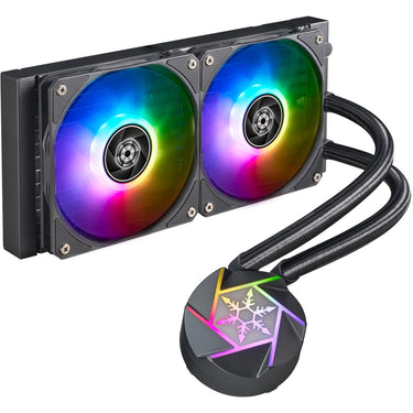 Silverstone vida 240 slim waterkoeling (zwart)