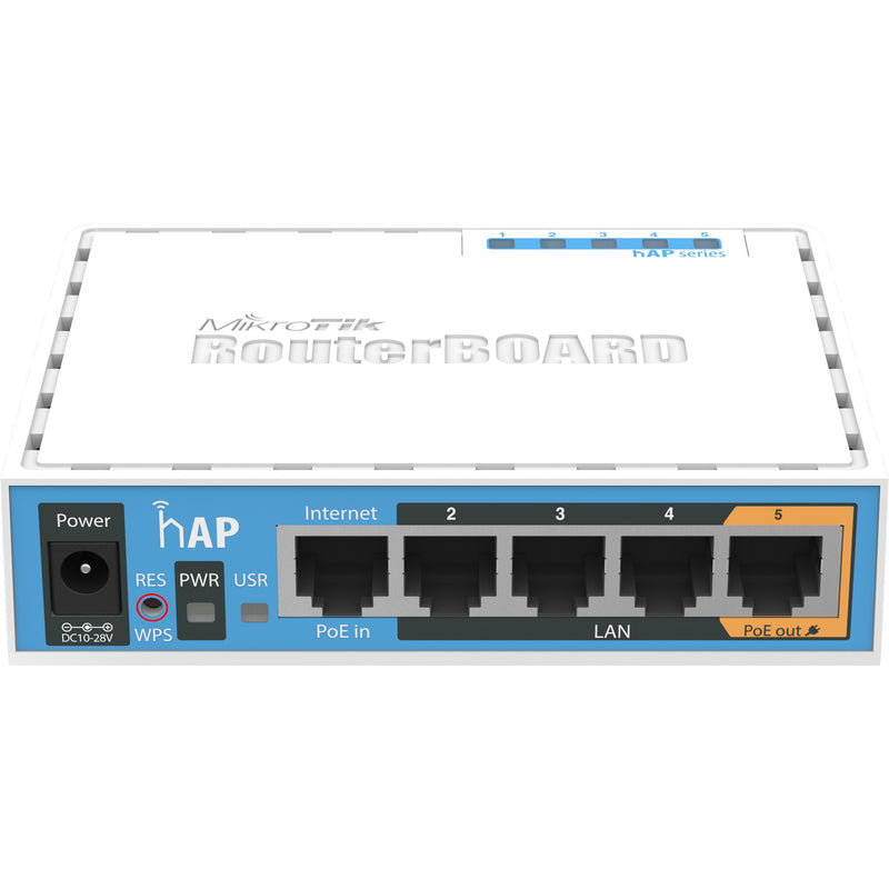 Load image into Gallery viewer, Mikrotik hap small home access point (rb951ui-2nd) (wit, qualcomm qca9531 cpu, poe, wifi 4)
