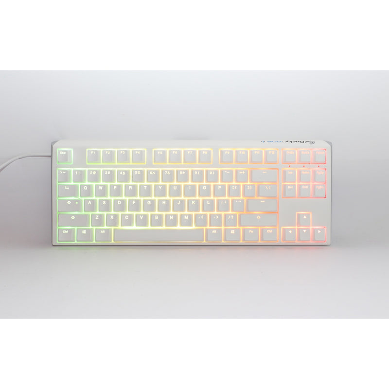 Load image into Gallery viewer, Ducky one 3 classic pure white tkl, toetsenbord (wit, us lay-out, cherry mx speed silver, rgb led, double-shot pbt, hot-swappable, quack mechanics, 80%)
