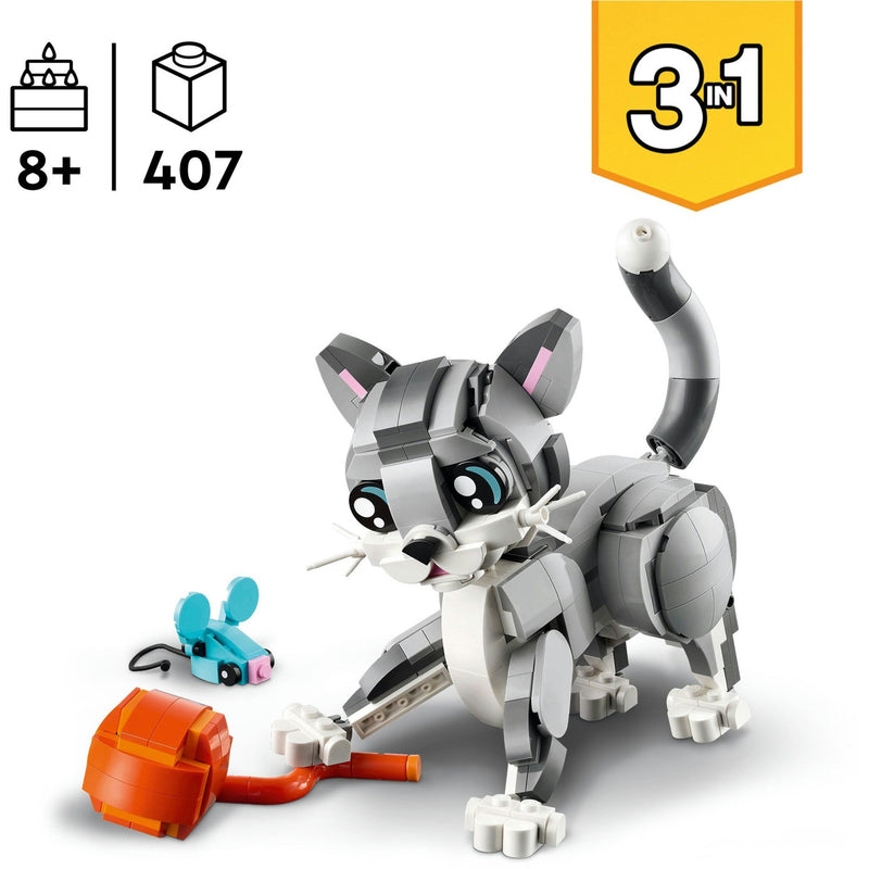 Load image into Gallery viewer, Lego creator 3in1 speelse kat, hond en duif speelgoed voor meisjes en jongens 8 jaar vanaf 31163
