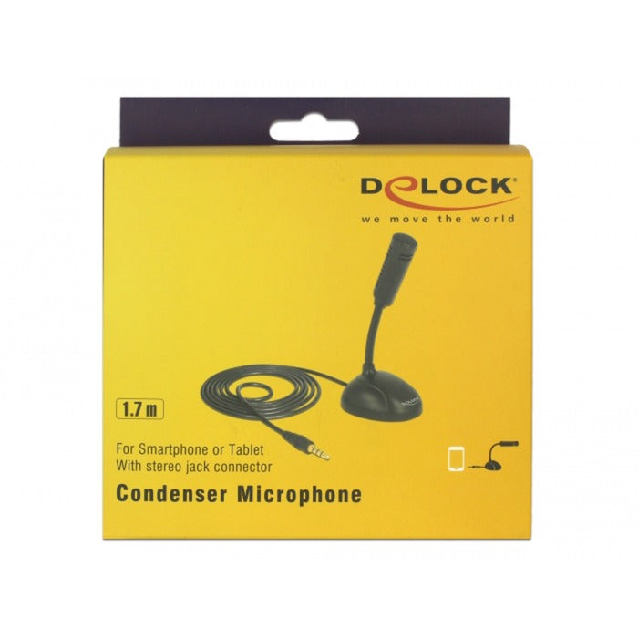 Load image into Gallery viewer, Delock condensator microfoon (zwart)

