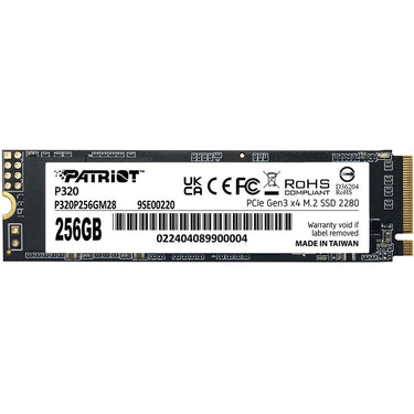Patriot p320 256gb ssd (pcie 3.0 x4, nvme 1.3, m.2 2280)
