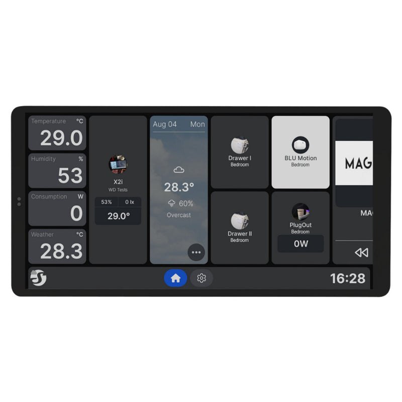 Load image into Gallery viewer, Shelly wall display x2i bedieningspaneel (zwart, touchscreen, wi-fi 6, bluetooth 5.4)
