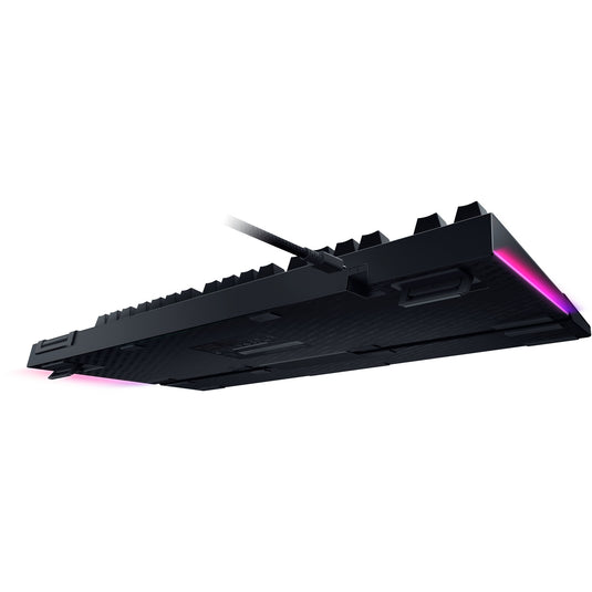 Razer blackwidow v4 rgb mechanisch gaming toetsenbord (zwart, us lay-out (qwerty), yellow, 100%)