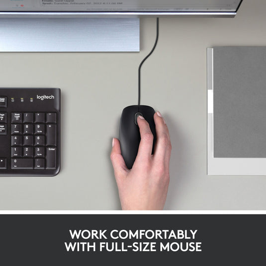 Logitech b100 optical usb mouse for business (zwart, 800 dpi)