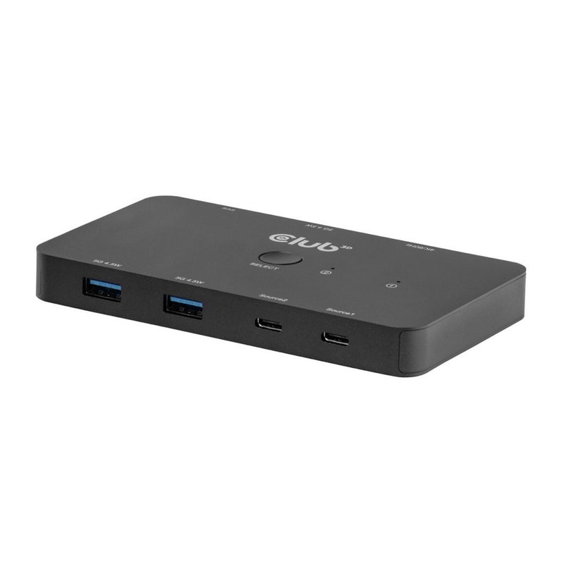 Afbeelding laden in galerijviewer, Club 3d csv-2512 kvm switch dual usb-c naar hdmi kvm-switch (zwart, 4k 60hz)
