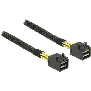 Delock mini sas hd sff-8643 naar mini sas hd sff-8643 kabel (zwart, 1 meter)