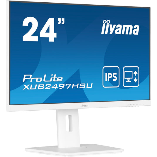 Iiyama prolite xub2497hsu-w2 23.8 monitor (wit, hdmi, displayport, 2x usb-a, usb-b)