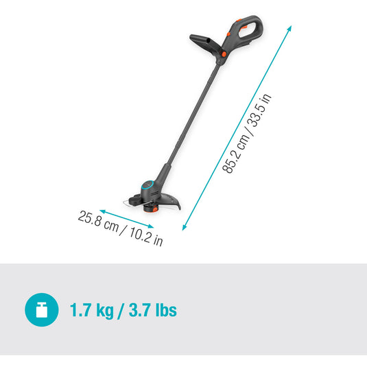 Gardena gazontrimmer easytrim 25 18v grastrimmer (grijs turquoise, accu en oplader niet inbegrepen)