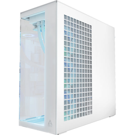 Arctic xtender vg midi tower behuizing (wit | 2x usb-a | 1x usb-c | rgb | tempered glass)