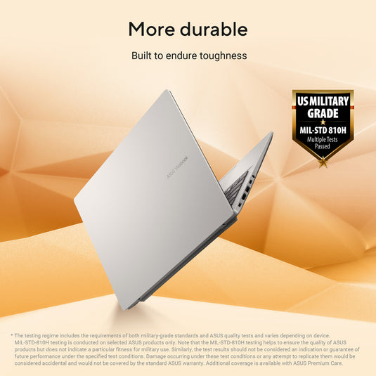 Asus vivobook 14 m1407ga-ly012w 14 copilot+ laptop (zilver | ryzen 7 445 | radeon 840m | 16 gb | 512 gd ssd)