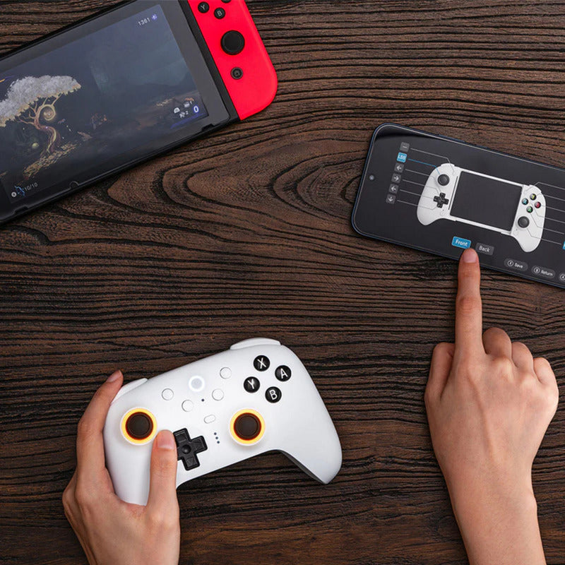 Afbeelding laden in galerijviewer, 8bitdo ultimate 2 bluetooth controller (wit, pc, switch 2, bluetooth usb-c 2.4 ghz)
