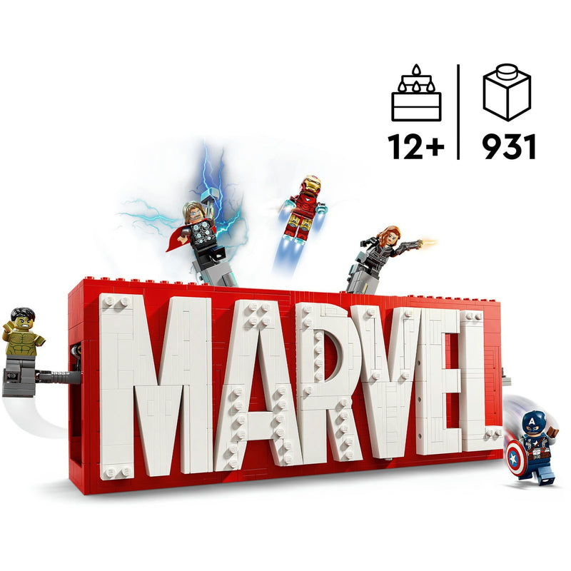 Load image into Gallery viewer, Lego super heroes 76313 marvel logo en minifiguren
