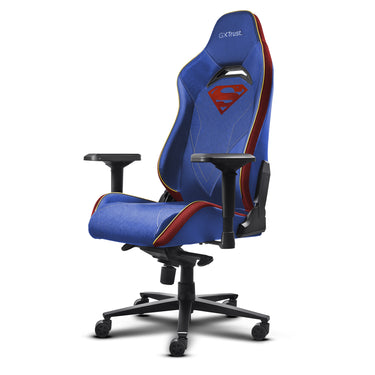 Trust gxt 721sm ruya pro superman gaming stoel (blauw rood)