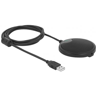 Delock usb condenser microphone omnidirectional for conferences microfoon (zwart)