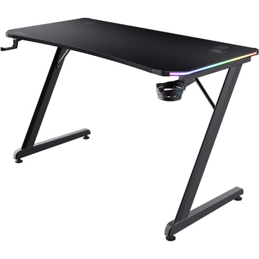 Trust gxt 709 luminus rgb-gamingbureau gaming desk (zwart)