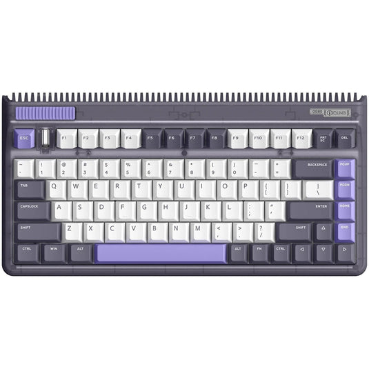 Iqunix og80 lavandin wireless mechanical keyboard, gaming toetsenbord (lavendel, us lay-out, cherry mx brown, 80% (tkl), hot-swappable, pbt, 2.4ghz | bluetooth 5.1 | usb-c)