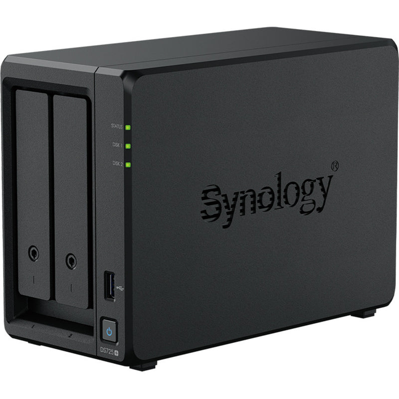 Load image into Gallery viewer, Synology diskstation ds725+ nas (zwart, 2x lan, usb-a 3.2 (5 gbit s))
