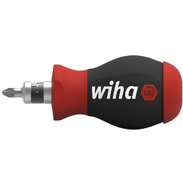 Wiha schroevendraaier met bitmagazijn stubby (zwart rood, 7 dubbelbits)