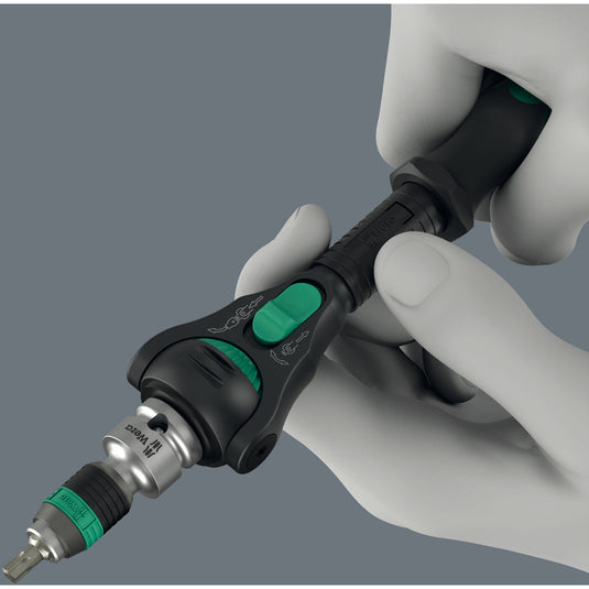 Wera 8000 c black edition zyklop speed ratel met 1 2 aandrijving (zwart groen)